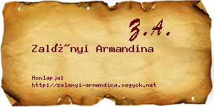 Zalányi Armandina névjegykártya